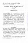 Research paper thumbnail of Feminism, Rape and the Search for Justice