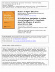 Research paper thumbnail of An institutional mechanism to reduce internal competition? A hypothesis about the diffusion of satellite universities in Italy