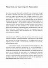 Research paper thumbnail of Sonja K. Pilz (2014): About Ends and Beginnings: On Rabbi Zadok. Rosh haShanah Sermon.