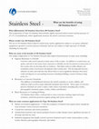 Research paper thumbnail of benefits of using 316 stainless steel