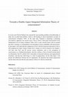 Research paper thumbnail of Towards a Double-Aspect Integrated Information Theory of consciousness?