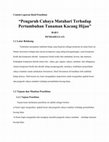 Research paper thumbnail of Contoh Laporan Hasil Penelitian "Pengaruh Cahaya Matahari Terhadap Pertumbuhan Tanaman Kacang Hijau"