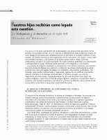 Research paper thumbnail of Nuestros hijos recibirán como legado esta cuestión. Los indígenas y el Derecho en el siglo XIX