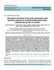 Research paper thumbnail of Biological activities of the hydro-alchoholic and aqueous extracts of Achillea biebersteinii Afan. (Asteraceae) grown in Jordan