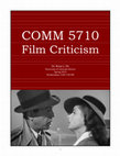 Research paper thumbnail of COMM 5710 Syllabus - Film Criticism