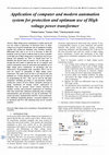 Research paper thumbnail of Application of computer and modern automation system for protection and optimum use of High voltage power transformer (IEEE)