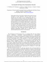 Research paper thumbnail of Facet Specific Gold Tip Growth on Semiconductor Nanorods