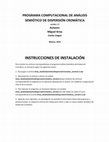 Research paper thumbnail of Programa de 'análisis de dispersión cromática' (pequeña guía de usuario)