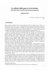 Research paper thumbnail of La sofistica della guerra al terrorismo. Discutendo Stato di legittima difesa di Simone Regazzoni