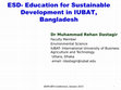 Research paper thumbnail of Education for Sustainable Development in IUBAT, Bangladesh