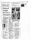 Research paper thumbnail of Political insight has lost a champion: The death of John Rawls 11/29/02