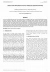 Research paper thumbnail of DESIGN AND IMPLEMENTATION OF WIRELESS SENSOR NETWORK