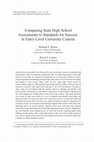 Research paper thumbnail of Comparing State High School Assessments to Standards for Success in Entry-Level University Courses