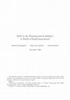 Research paper thumbnail of R&D in the pharmaceutical industry: A world of small innovations