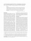 Research paper thumbnail of Introduction ACUTE MEGAKARYOCYTIC LEUKEMIA (FAB M7