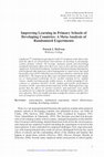 Research paper thumbnail of Improving learning in primary schools of developing countries: A meta-analysis of randomized experiments