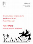 Research paper thumbnail of  Irrigation and Water works in the Ancient Near East, 9th International Congress on the Archaeology of the Ancient Near East (ICAANE)  