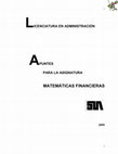 Research paper thumbnail of MATEMÁTICAS FINANCIERAS