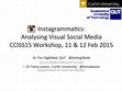 Research paper thumbnail of Instagrammatics: Analysing Visual Social Media (CCISS15 Workshop)