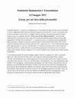 Research paper thumbnail of Lacan, per un'etica della psicoanalisi