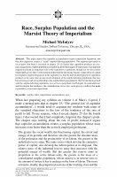 Research paper thumbnail of Race, Surplus Population and the Marxist Theory of Imperialism