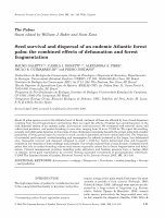 Research paper thumbnail of Seed survival and dispersal of an endemic Atlantic forest palm: the combined effects of defaunation and forest fragmentation