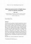 Research paper thumbnail of Ethical assessment practices in English classes: A focus on experience and gender