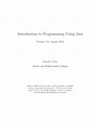 Research paper thumbnail of Introduction to Programming Using Java