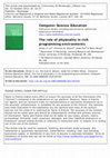 Research paper thumbnail of The Role of Physicality in Rich Programming Environments