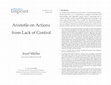 Research paper thumbnail of Aristotle on Actions from Lack of Control