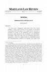 Research paper thumbnail of Immigration Surveillance, 74 Maryland Law Review 1 (2014)