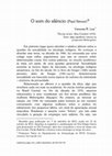 Research paper thumbnail of O som do silêncio