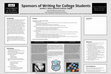 Research paper thumbnail of Sponsors of Writing for College Students