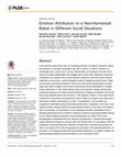 Research paper thumbnail of Emotion Attribution to a Non-Humanoid Robot in Different Social Situations