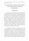 Research paper thumbnail of LA CUESTIÓN DEL LAICISMO  Y ANTICLERICALISMO EN LA ESPAÑA REPUBLICANA