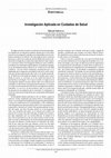 Research paper thumbnail of Investigación aplicada en cuidados de salud