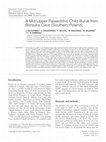 Research paper thumbnail of A Mid Upper Palaeolithic Child Burial from Borsuka Cave (Southern Poland)