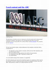 Research paper thumbnail of Local Content and the ABC