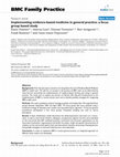 Research paper thumbnail of Implementing evidence-based medicine in general practice: a focus group based study