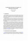 Research paper thumbnail of La phonologie historique de l'arapaho et la linguistique panchronique 