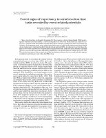 Research paper thumbnail of Covert signs of expectancy in serial reaction time tasks revealed by event-related potentials