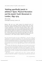 Research paper thumbnail of '"Nothing Specifically Jewish in Athletics"? Sport, Physical Recreation and the Jewish Youth Movement in London, 1895-1914'