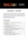 Research paper thumbnail of ESSWE Newsletter Vol. 1, No. 1 (July 2006)