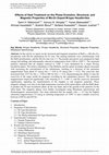 Research paper thumbnail of Effects of Heat Treatment on the Phases Evolution, Structural, and Magnetic Properties of Mo-Zn Doped M-type Hexaferrites