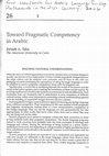 Research paper thumbnail of Pragmatic Competency in Arabic