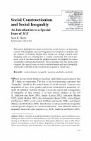 Research paper thumbnail of Social constructionism and social inequality