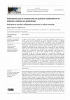 Research paper thumbnail of Indicadores para la construcción de prácticas colaborativas en entornos virtuales de aprendizaje / Indicators to develop collaborative practices in online learning