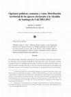 Research paper thumbnail of Opciones políticas, comunas y votos. Distribución territorial de los apoyos electorales a la Alcaldía de Santiago de Cali 2003-2011