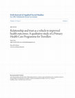 Research paper thumbnail of Relationship and trust as a vehicle to improved health outcomes: A qualitative study of a Primary Health Care Programme for Travellers