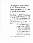 Research paper thumbnail of La carga de Juan Tomás Ávila Laurel: Novela historiográfica poscolonial guineoecuatoriana